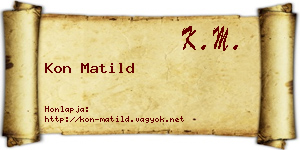 Kon Matild névjegykártya
